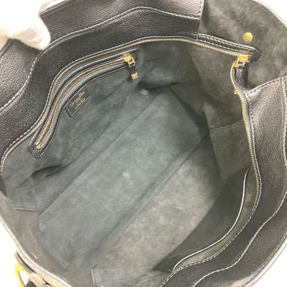 AUTHENTIC Christian Dior Logo studs DIORANGELS 2WAY Tote Bag Leather Black - Picture 10 of 14
